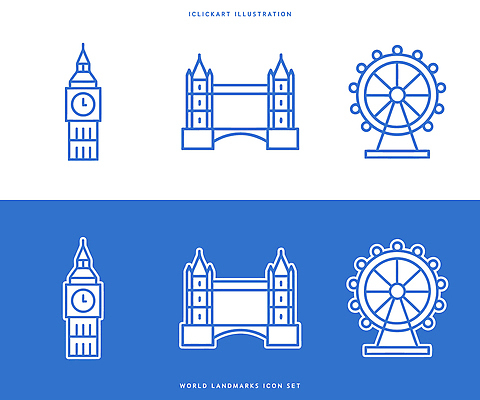 아이콘 건축 유럽 여행 영국 탑 시계탑 런던 랜드마크 파일형식 벡터 빅벤 타워브릿지 런던아이 건축물 기념물 그래픽 관광지 2D아이콘 AI파일