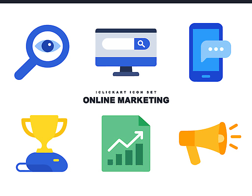 컨셉 전자제품 핸드폰 스마트기기 파일형식 벡터 온라인 마케팅 컴퓨터 스마트폰 그래프 확대경 소통 검색 자료 분석 디지털 알림 도구 AI파일 일러스트 국내일러스트