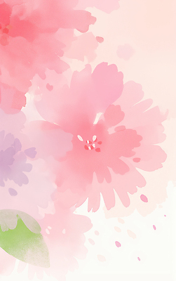 JPG 디자인 꽃 감정 예술 분홍색 컬러 백그라운드 꽃백그라운드 일러스트 자연 수채화 초록색 보라색 표현 그림 부드러움 페이지 뷰티풀 생동감 창작 국내일러스트 식물 감각 생태계 파일형식