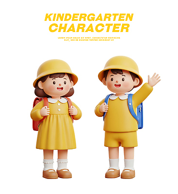 PSD 편집이미지 캐릭터 교육 어린이 가방 모션 놀이 웃음 소녀 소년 친구 유치원 유치원생 만남 인사 즐거움 유치원복 편집3D 잡화 옷 여자 남자 감정 컨셉 관계 표정 사람 3D 예절 파일형식