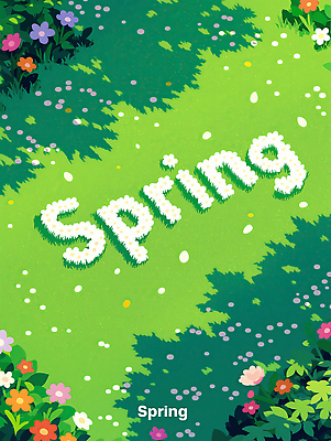 JPG 나무 식물 문자 공원 꽃 컬러 일러스트 모션 자연 생명 풍경 초원 야외 여름 햇빛 환경 봄 국내일러스트 계절 공공시설 태양 생태계 파일형식