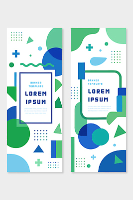 모양 도형 템플릿 디자인 배너 배너템플릿 선 컬러 백그라운드 패턴 추상 그래픽 초록색 파란색 원형 모던 직사각형 배너세트 AI파일 무늬 세트 파일형식 벡터