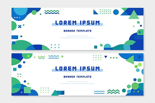 모양 도형 템플릿 디자인 배너 배너템플릿 컬러 백그라운드 추상 그래픽 장식 초록색 파란색 기하학 웹디자인 배너세트 AI파일 무늬 세트 파일형식 벡터