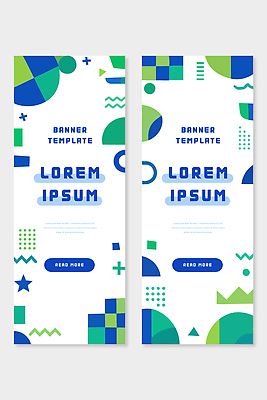 도형 템플릿 디자인 배너 배너템플릿 컬러 패턴 텍스트 추상 그래픽 초록색 파란색 깨끗함 정리 Abstract 배너세트 AI파일 컨셉 무늬 세트 파일형식 벡터