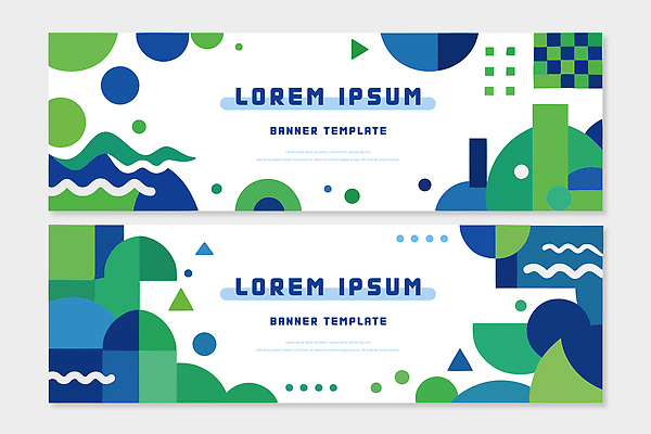 모양 도형 템플릿 디자인 배너 배너템플릿 선 컬러 패턴 추상 그래픽 초록색 파란색 원형 배열 모던 직사각형 배너세트 AI파일 무늬 세트 파일형식 벡터