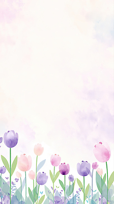 JPG 식물 디자인 꽃 예술 분홍색 컬러 백그라운드 일러스트 자연 수채화 장식 보라색 튤립 원예 부드러움 화사함 흐림 뷰티풀 창의성 국내일러스트 AI일러스트 AI콘텐츠 컨셉 날씨 취미 감각 생태계 파일형식