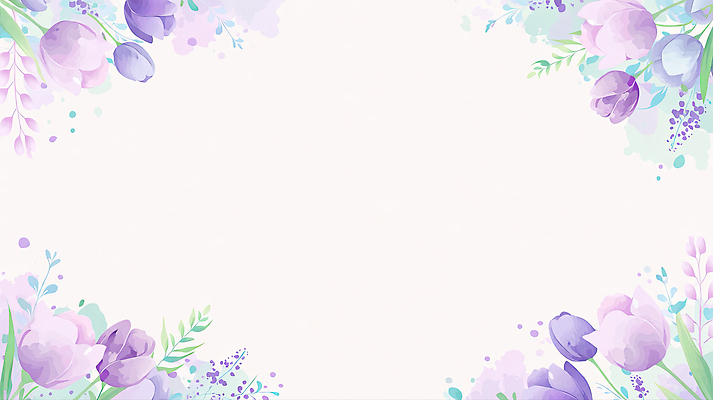 JPG 식물 디자인 꽃 화초 예술 컬러 꽃다발 백그라운드 일러스트 자연 수채화 그래픽 장식 보라색 튤립 가장자리 배열 화사함 테마 국내일러스트 컨셉 둘레 생태계 파일형식