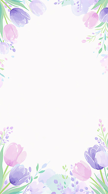 JPG 식물 디자인 꽃 컬러 잎 일러스트 자연 수채화 그래픽 장식 보라색 튤립 화사함 스타일 Decoration 국내일러스트 AI일러스트 AI콘텐츠 컨셉 생태계 파일형식