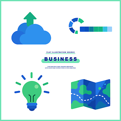 디자인 지도 일러스트 비즈니스 전구 통계 그래프 아이디어 기술 초록색 파란색 유행 디지털 자료 정보 성장 계획 전략 클라우드서비스 소프트웨어 창의성 국내일러스트 AI파일 컬러 컨셉 서비스 파일형식 벡터