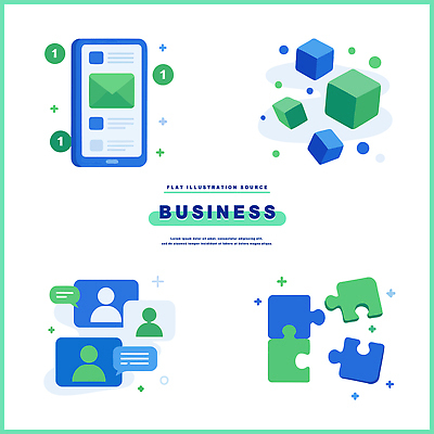 디자인 컬러 조각 일러스트 비즈니스 협력 기술 그래픽 초록색 파란색 디지털 웹 과학기술 정보 퍼즐 메시지 어플리케이션 큐브 이미지 소통 연락 국내일러스트 AI파일 컨셉 인터넷 파일형식 벡터
