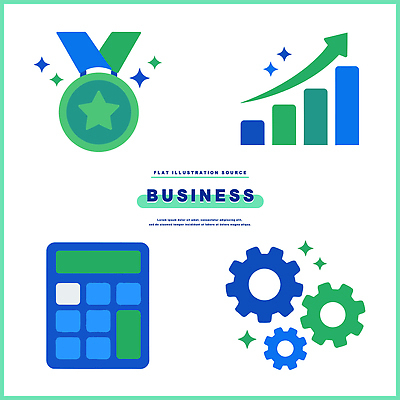 일러스트 비즈니스 성공 그래프 관리 그래픽 초록색 경제 파란색 자료 계산기 성장 도구 재산 결과 계획 분석 금메달 전략 기어 국내일러스트 AI파일 컬러 컨셉 문구용품 금융 장비 메달 파일형식 벡터