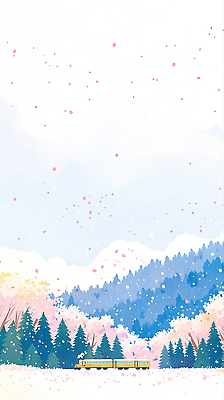 식물 계절 꽃 컨셉 태양 생태계 파일형식 풍경 자연 산 나무 꽃잎 하늘 떨어짐 컬러 봄 고요 뷰티풀 숲 햇빛 조화 오브젝트 백그라운드 JPG 일러스트 국내일러스트