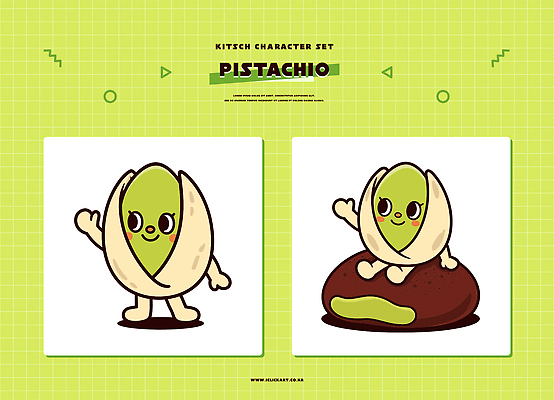 식물 캐릭터 손 디자인 음식 컬러 일러스트 초록색 귀여움 견과류 표현 즐거움 그림 조리개 특징 피스타치오 일러캐릭터 AI파일 두바이쫀득쿠키 감정 컨셉 신체부위 파일형식 벡터