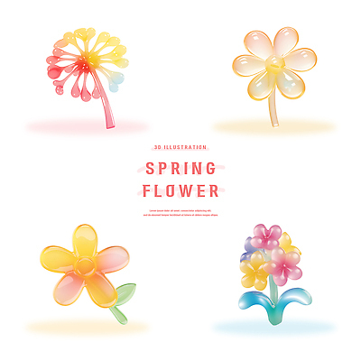 모양 PSD 편집이미지 디자인 꽃 예술 컬러 백그라운드 봄꽃 자연 생명 아이디어 장식 부드러움 스타일 편집3D 식물 컨셉 3D 봄 감각 생태계 파일형식