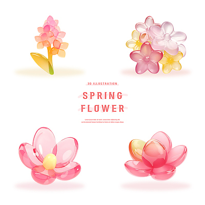 모양 PSD 편집이미지 디자인 꽃잎 꽃 예술 컬러 꽃다발 봄꽃 자연 봄 투명 뷰티풀 편집3D 식물 계절 3D 생태계 파일형식