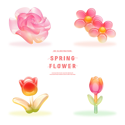 모양 PSD 편집이미지 디자인 꽃 예술 컬러 꽃다발 봄꽃 자연 그래픽 장식 봄 색칠 투명 편집3D 식물 계절 3D 생태계 파일형식