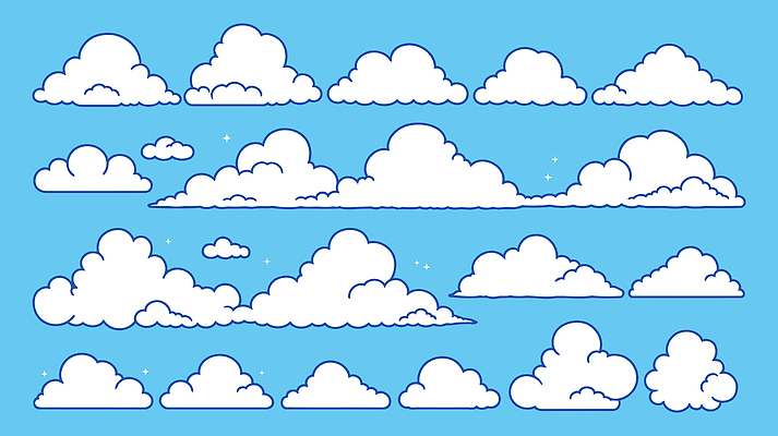 모양 구름 백그라운드 일러스트 자연 하늘 날씨 아이디어 풍경 일상 장식 파란색 환경 대기 관찰 칼날 이미지 국내일러스트 AI파일 자연요소 컬러 컨셉 모션 라이프 생태계 파일형식 벡터