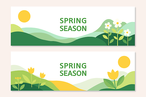 식물 템플릿 배너템플릿 계절 가로배너 꽃 백그라운드 자연 생명 풍경 초원 초록색 햇빛 봄 언덕 장면 뷰티풀 배너세트 AI파일 배너 컬러 가로 세트 태양 생태계 파일형식 벡터