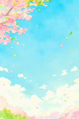 JPG 나무 식물 계절 꽃잎 꽃 백그라운드 잎 일러스트 자연 하늘 날씨 밝음 풍경 봄 벚나무 떨어짐 뷰티풀 국내일러스트 AI일러스트 AI콘텐츠 컨셉 벚꽃 생태계 파일형식