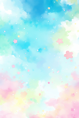 JPG 디자인 꽃 예술 컬러 백그라운드 패턴 일러스트 자연 하늘 추상 수채화 밝음 풍경 봄 분위기 벚나무 그림 화사함 파스텔 소프트 국내일러스트 나무 식물 계절 컨셉 무늬 학용품 벚꽃 생태계 파일형식