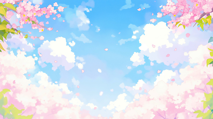 JPG 계절 꽃잎 하늘색 일러스트 상상 자연 하늘 생명 날씨 나뭇잎 풍경 봄 벚꽃 벚나무 뷰티풀 흩날리기 국내일러스트 AI일러스트 AI콘텐츠 나무 꽃 잎 모션 파란색 생태계 파일형식