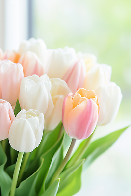 JPG 식물 편집이미지 꽃 화초 컬러 꽃다발 잎 자연 조명 실내 장식 햇빛 꽃병 봄 튤립 창가 이미지편집 계절 창문 내부 태양 생태계 파일형식