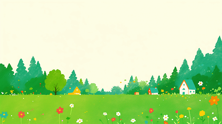 JPG 나무 공원 일러스트 자연 하늘 풍경 초원 일상 초록색 여름 파란색 마을 봄 공간 국내일러스트 AI일러스트 AI콘텐츠 식물 계절 공공시설 컬러 라이프 생태계 파일형식