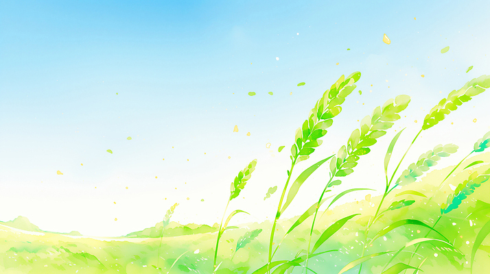 JPG 식물 계절 일러스트 자연 하늘 생명 바람 풍경 잔디 초원 일상 초록색 여름 햇빛 농장 변화 지역 청보리 청정 국내일러스트 AI일러스트 AI콘텐츠 자연요소 컬러 컨셉 농업 날씨 라이프 태양 생태계 보리 파일형식