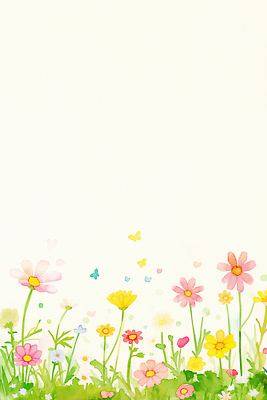 JPG 식물 꽃 컬러 나비 백그라운드 꽃밭 일러스트 자연 하늘 생명 풍경 여름 환경 정원 활발 들꽃 생동감 국내일러스트 AI일러스트 AI콘텐츠 계절 곤충 컨셉 생태계 파일형식