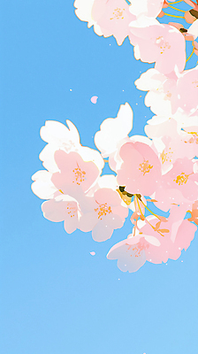 JPG 나무 계절 꽃잎 꽃 컬러 일러스트 자연 하늘 생명 바람 풍경 파란색 햇빛 봄 벚꽃 뷰티풀 순간 국내일러스트 AI일러스트 AI콘텐츠 자연요소 식물 날씨 태양 생태계 파일형식