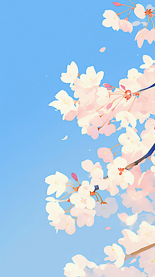 JPG 나무 계절 꽃잎 꽃 잎 일러스트 자연 하늘 생명 따뜻함 풍경 봄 벚꽃 변화 떨어짐 만개 뷰티풀 풍경화 국내일러스트 AI일러스트 AI콘텐츠 식물 컨셉 그림 생태계 파일형식