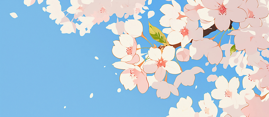 JPG 나무 식물 사계절 꽃잎 꽃 일러스트 봄꽃 자연 하늘 생명 풍경 환경 봄 벚꽃 나뭇가지 화사함 눈부심 뷰티풀 흩날리기 국내일러스트 AI일러스트 AI콘텐츠 계절 컨셉 모션 생태계 파일형식