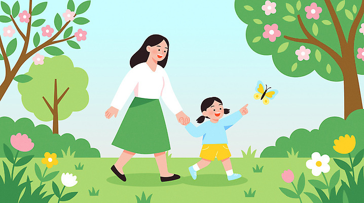식물 계절 공공시설 딸 감정 곤충 가족 관계 모션 엄마 휴식 표정 사람 소풍 야외활동 봄 생태계 파일형식 벡터 어린이 공원 산책 나비 웃음 자연 꽃 나무 길 손잡기 즐거움 여름 놀이 컬러 풍경 AI파일 일러스트 국내일러스트 봄소풍 모녀