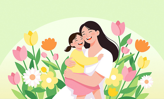 여자 꽃 딸 행복 어린이 컬러 백그라운드 꽃밭 일러스트 가족 포옹 자연 놀이 모녀 엄마 사랑 미소 웃음 소풍 봄 우정 기쁨 시간 봄소풍 국내일러스트 AI파일 식물 계절 감정 관계 안기 표정 사람 친구 야외활동 생태계 파일형식 벡터