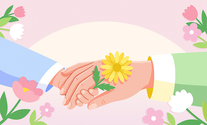 손 꽃 상징 꽃다발 백그라운드 일러스트 관계 자연 국화 따뜻함 사랑 사람 소풍 봄 그림 이미지 소통 봄소풍 국내일러스트 AI파일 식물 계절 감정 컨셉 신체부위 야외활동 생태계 파일형식 벡터