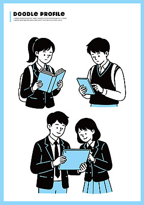 학생 교육 교복 일러스트 교실 모션 청소년 실험 대화 책 친구 학습 태블릿 자료 정보 그룹 집중 읽기 국내일러스트 AI파일 옷 컨셉 학교 관계 말하기 사람 전자제품 스마트기기 파일형식 벡터
