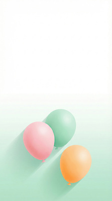 JPG 행복 어린이 분홍색 컬러 백그라운드 일러스트 재료 바닥 이벤트 장식 소풍 파티 축제 주황색 축하 생일 즐거움 심플 풍선 민트색 국내일러스트 AI일러스트 AI콘텐츠 기념일 감정 컨셉 사람 야외활동 파일형식