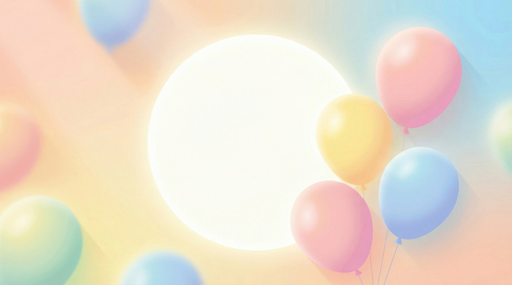 JPG 감정 분홍색 컬러 백그라운드 일러스트 하늘 프레임 장식 초록색 여름 파란색 빛 햇빛 태양 노란색 축제 높이 즐거움 일과 풍선 파스텔 국내일러스트 AI일러스트 AI콘텐츠 자연요소 계절 학용품 파일형식