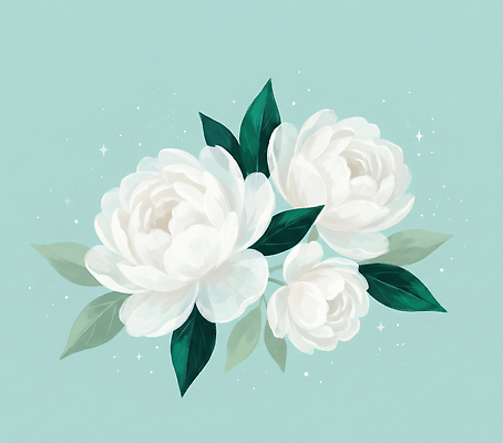 JPG 식물 디자인 꽃잎 화초 예술 잎 일러스트 자연 그래픽 장식 꽃병 봄 흰색 파란배경 조화 뷰티풀 국내일러스트 AI일러스트 AI콘텐츠 계절 꽃 컬러 백그라운드 파란색 생태계 파일형식