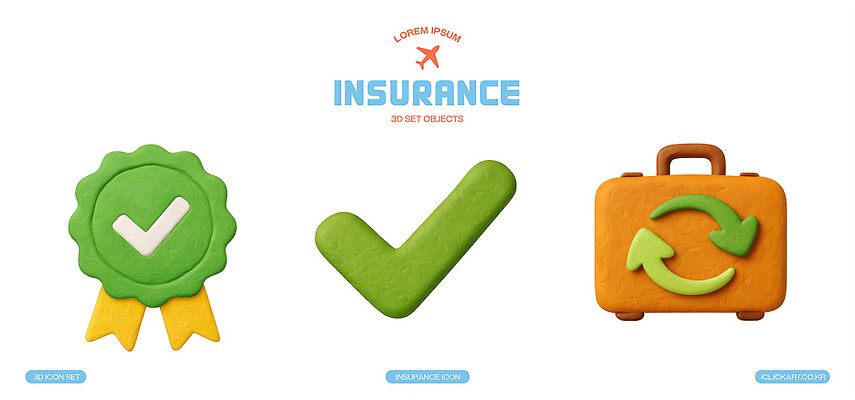 도형 PSD 편집이미지 디자인 예술 컬러 가방 그래픽 세트 표현 확인 회전 배지 점토 보험 편집3D 잡화 3D 파일형식