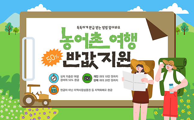 템플릿 음식 여행 농업 배낭 안내 텐트 여행객 정보 농촌 체험 계획 어촌 지역 반값 정부정책 지원 프로그램 지원금 이미지템플릿 AI파일 산업 컨셉 가방 캠핑도구 사람 세일 시골 정책 파일형식 벡터