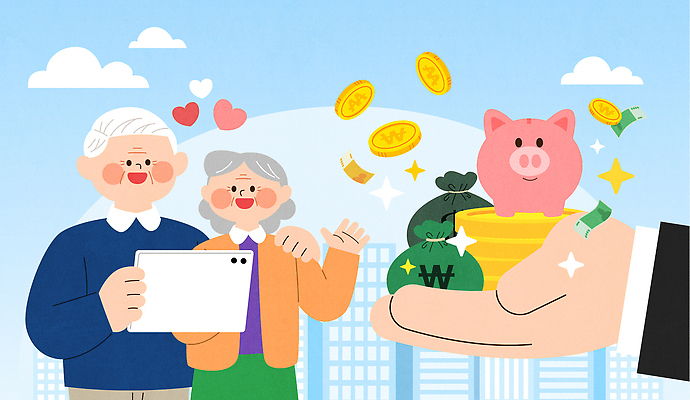 노년 행복 컬러 돈 일러스트 서울 대화 금융 경제 핸드폰 학습 노부부 동전 저축 돼지저금통 도시 계획 재테크 투자 문제 소통 국내일러스트 AI파일 부부 교육 감정 컨셉 비즈니스 한국 말하기 성인 전자제품 저금통 재산 파일형식 벡터