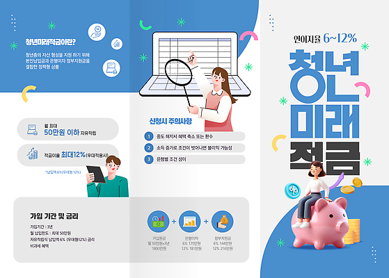템플릿 포스터 리플렛 미래 관리 청년 금융 저축 재산 상품 투자 금리 방법 재정 적금 신청 이미지템플릿 청년도약계좌 AI파일 컨셉 비즈니스 성인 경제 파일형식 벡터 청년정책