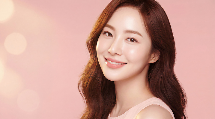 JPG 모델 편집이미지 얼굴 분홍색 포즈 백그라운드 조명 미소 소녀 화장 뷰티 머리카락 카메라 촬영 매력적 의료성형뷰티 편집실사 AI인물포토 AI콘텐츠 여자 어린이 컬러 컨셉 표정 신체부위 전자제품 머리 CG 파일형식 AI포토