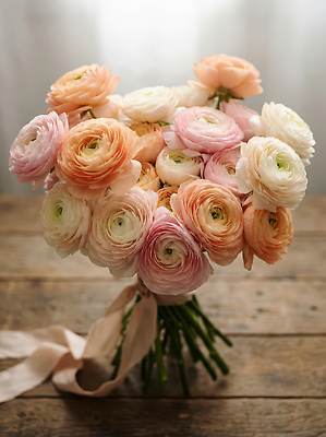 JPG 편집이미지 기념일 꽃 줄기 분홍색 컬러 꽃다발 자연 탁자 이벤트 장식 모임 흰색 편안함 조화 라넌큘러스 뷰티풀 편집실사 AI포토 AI콘텐츠 식물 가구 감각 CG 생태계 파일형식