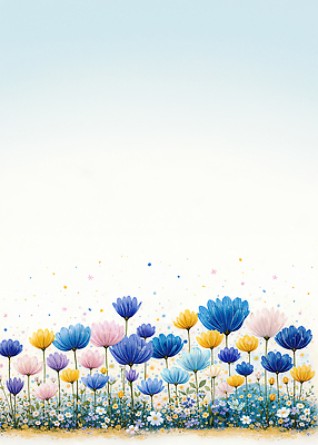 JPG 식물 디자인 꽃 줄기 컬러 잎 꽃밭 일러스트 자연 하늘 바람 밝음 풍경 여름 햇빛 봄 산책 활발 꽃가루 조화 뷰티풀 국내일러스트 AI일러스트 AI콘텐츠 자연요소 계절 컨셉 날씨 휴식 태양 가루 생태계 파일형식