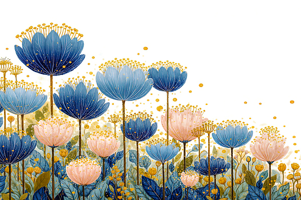 식물 계절 꽃 컬러 모션 태양 생태계 파일형식 정원 봄 자연 잎 튤립 꽃밭 디자인 예술 그래픽 풍경 햇빛 반짝임 파란색 분홍색 노란색 국내일러스트 일러스트 JPG