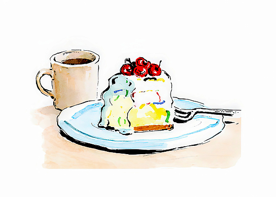 JPG 여유 커피 음료 일러스트 가족 탁자 디저트 대화 친구 케이크 식사 카페 체리 즐거움 사교 오후 국내일러스트 AI일러스트 AI콘텐츠 감정 음식 가구 과일 관계 말하기 상점 파일형식