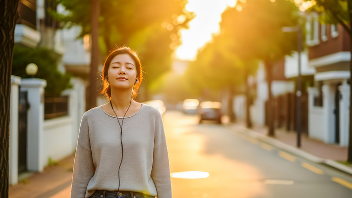 JPG 나무 편집이미지 여자 음악 이어폰 모션 거리 건물 일상 햇빛 걷기 일몰 산책 도시 의료성형뷰티 방과후 편집실사 AI인물포토 AI콘텐츠 식물 건축물 교육 음향기기 문화예술 휴식 사람 라이프 태양 노을 CG 파일형식 AI포토