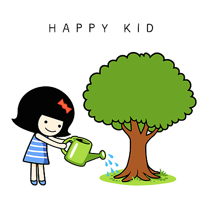 나무 식물 동물 행복 어린이 잎 일러스트 자연 웃음 초록색 물 환경 정원 농사 육아 물주기 뿌리 텃밭 국내일러스트 AI파일 자연요소 감정 컬러 밭 농업 모션 표정 사람 생태계 파일형식 벡터
